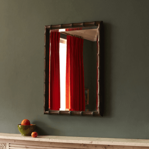 Image showing the Baloo Mirror, 69.5 x 49.5cm, Ebony product.