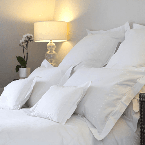 Image showing the Dots Standard Pillowcase, White product.