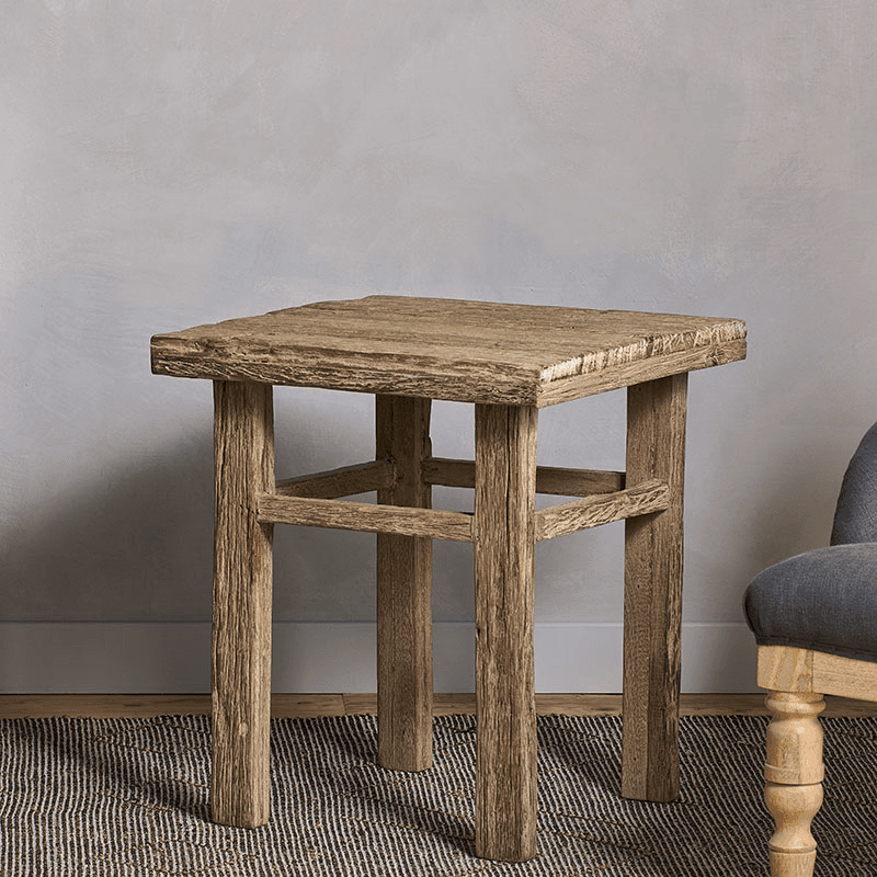 Ibo Reclaimed Wood Side Table, Natural