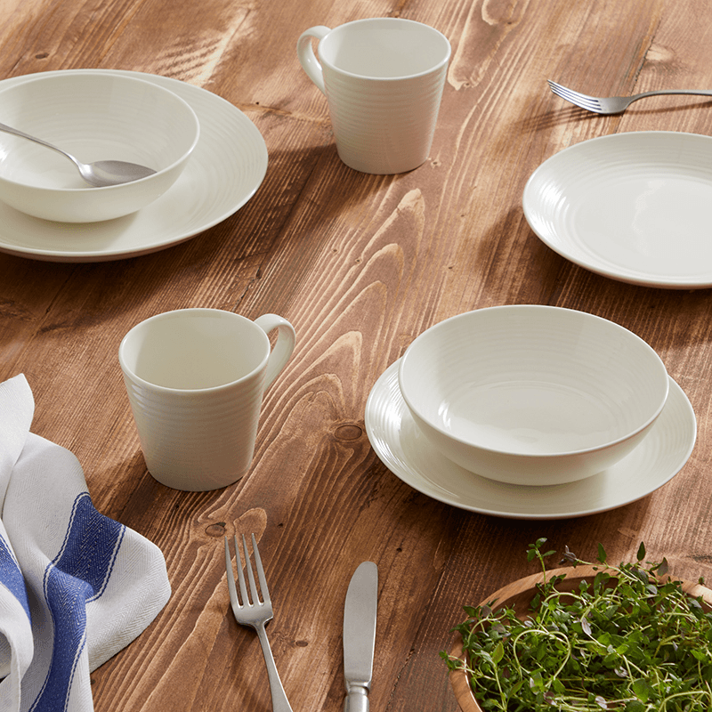 Gordon Ramsay Maze Set of 4 Bowls, D18cm, White