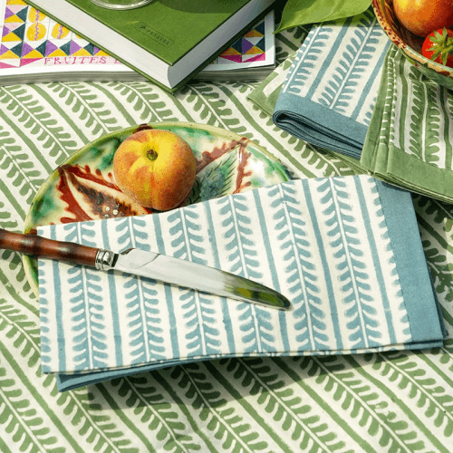 Image showing the Bel Set of 4 Napkins, 50 x 50cm, Blue product.