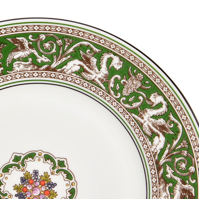 Florentine Plate, D20.6cm, Verde