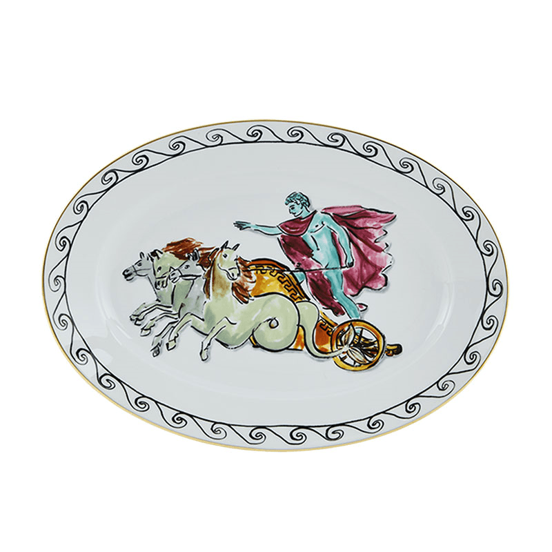 Il Viaggio Di Nettuno - Chariot Oval flat platter, 34cm