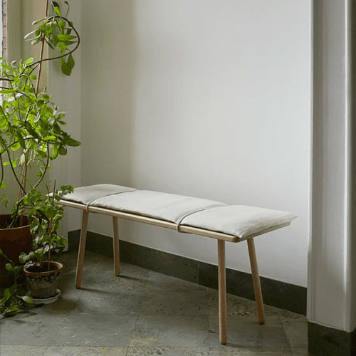 Image showing the Georg Indoor Bench, Oak & Green product.