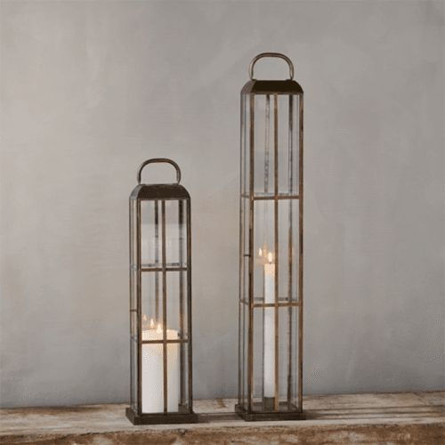 Image showing the Vemula Lantern, H50cm, Antique Brass product.