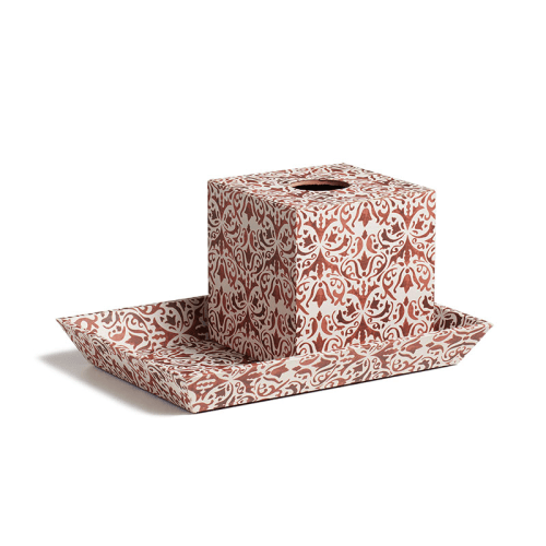 Image showing the Nasau Tissue Box and Tray, Washed Rust product.