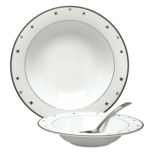 Image showing the Shadow Set of 2 Rimmed Pasta Bowls, D27cm, Multi product.