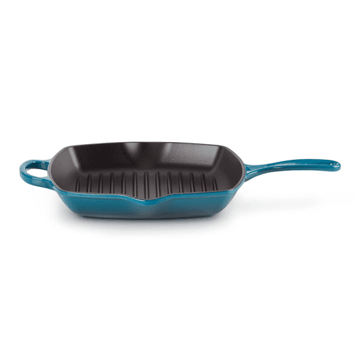 Image showing the Signature Cast Iron Square grillit, Dia26cm, Deep Teal product.