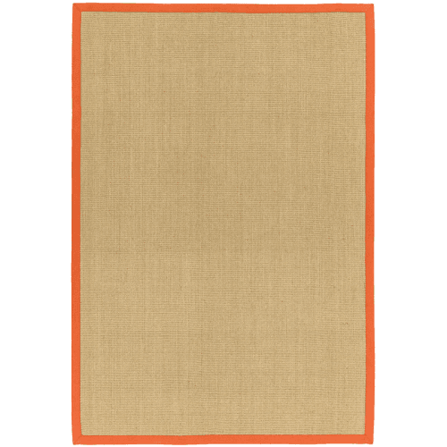 Image showing the Sisal linen border runner, 120 x 180cm, orange product.