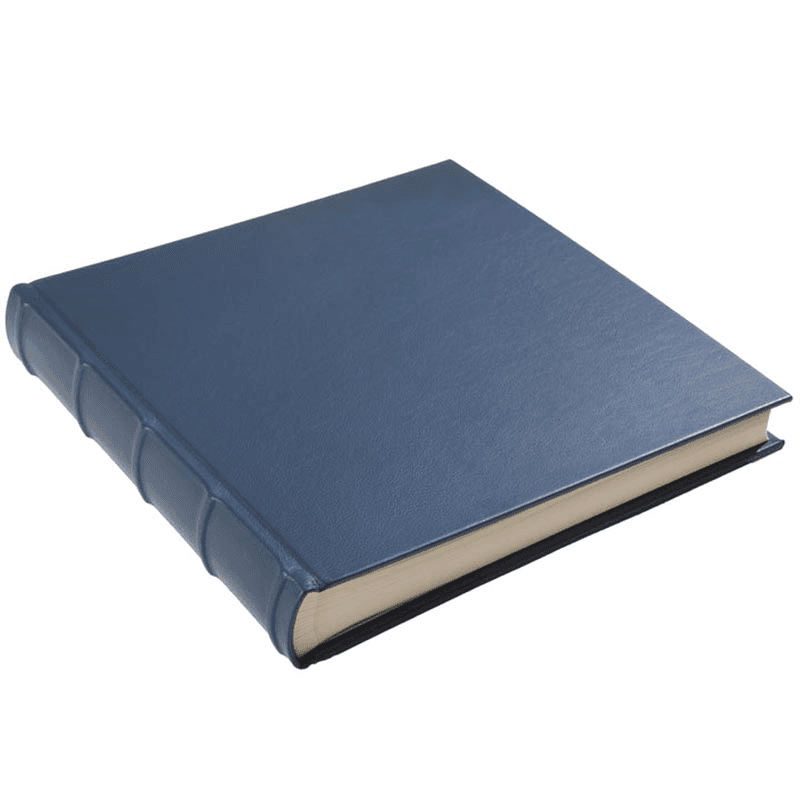 Leather Square Photo Album, 35.5 x 36.5cm, Blue