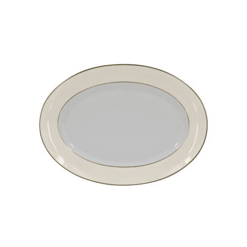 Image showing the Sous Le Soleil Oval Platter, W31 x L42cm, Matt Gold Classic Ivory product.