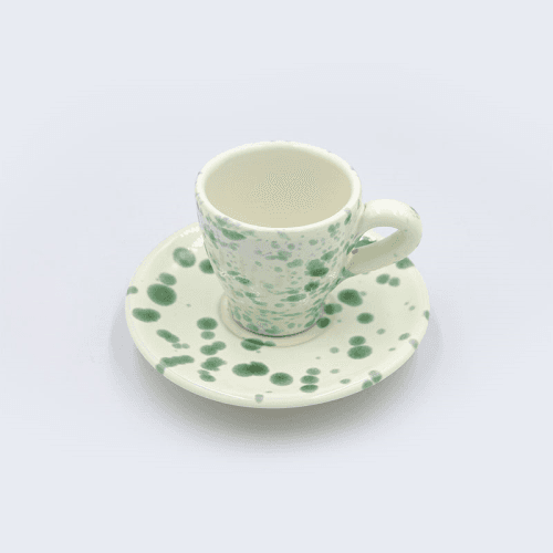 Image showing the Splatter Espresso Cup & Saucer, D6.5cm, Pistachio product.