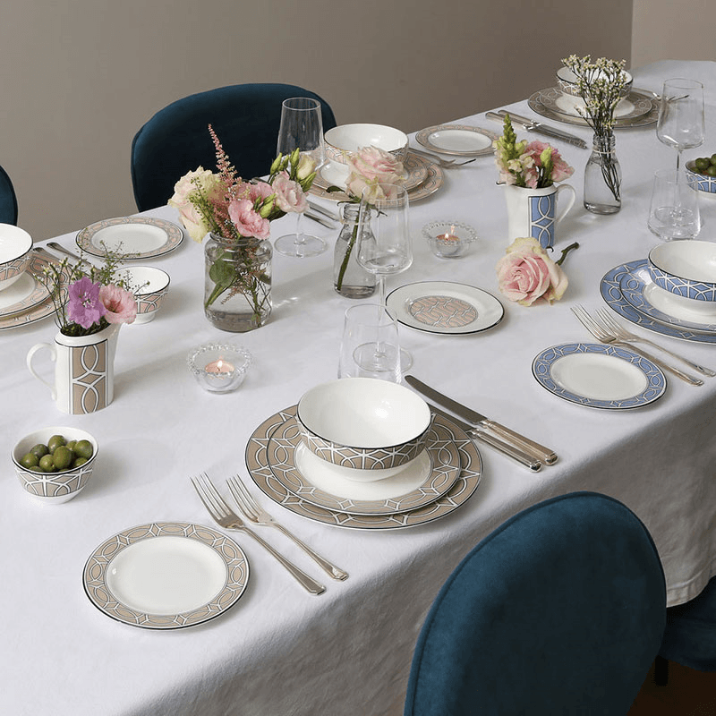 Loop Set of 2 Dinner Plate, D26cm, Truffle