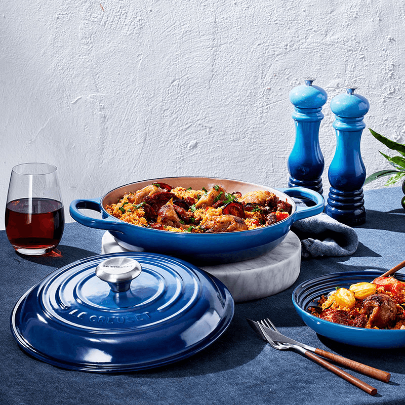 Signature Cast Iron Shallow Casserole, 26cm, Azure