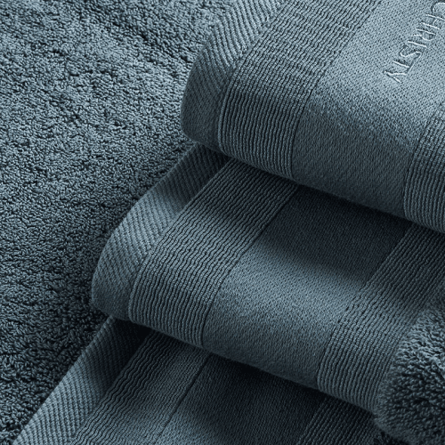 Image showing the Signature Turkish Bath Sheet, 90 x 160cm, Slate Blue product.