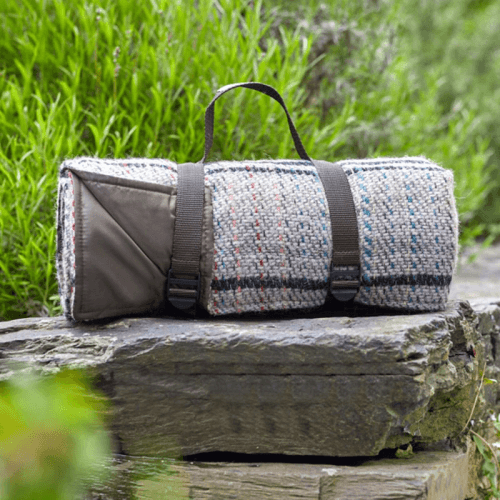 Image showing the Recycled Picnic Rug, 145 x 145cm, Brown product.