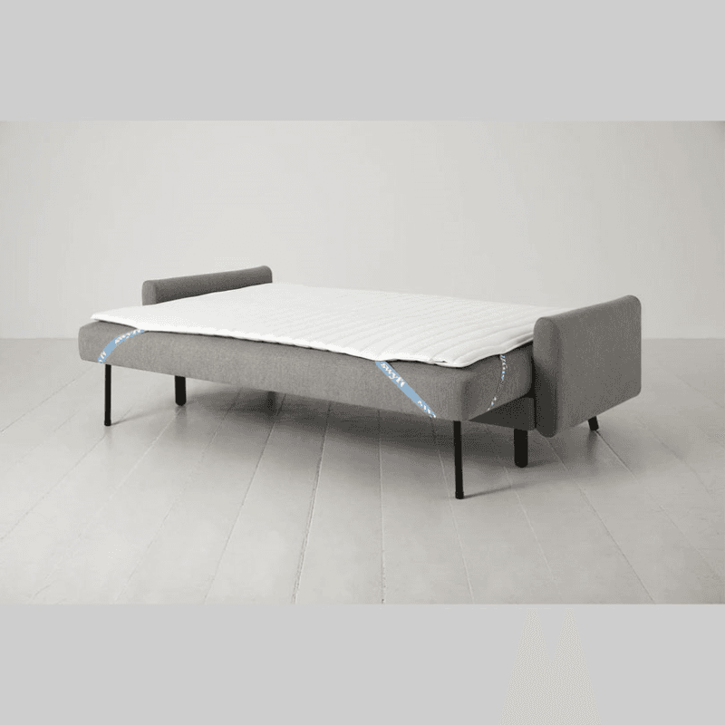 Model 04 3 Seater Linen Sofa Bed, Shadow
