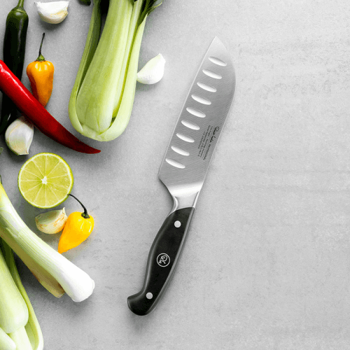 Image showing the Professional Santoku Knife, L14cm, Stainless Steel product.