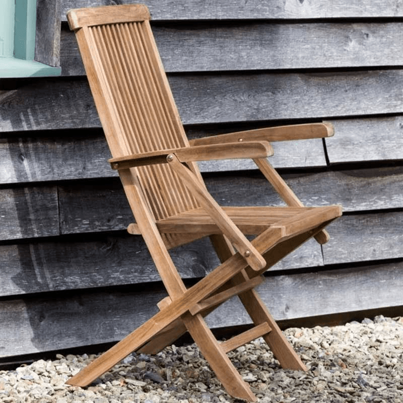 Snapdragon Folding Stacking Carver Chair, Teak