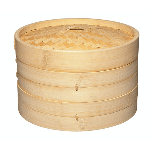 Image showing the Oriental Two tier bamboo steamer, 25cm product.