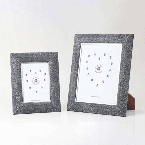 Image showing the Bella Photo  Frame, 10 x 8", Charcoal Shagreen product.