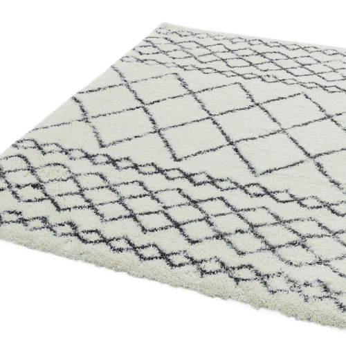Image showing the Alto moroccan shaggy rug, 160 x 230cm, Grey & Cream product.
