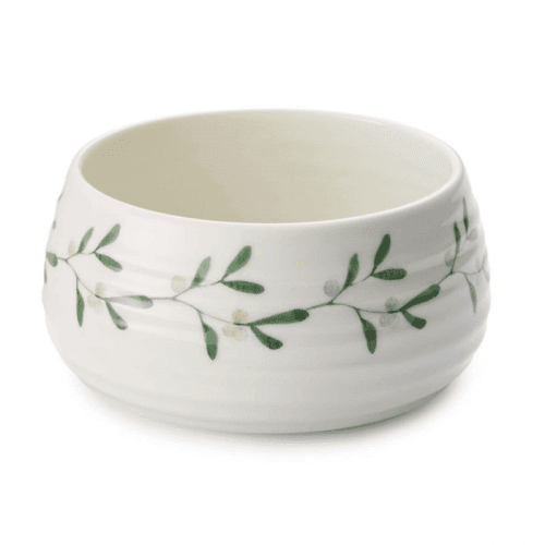 Image showing the Mistletoe Set of 4 Small Serving Dish, D12cm, White/Green product.