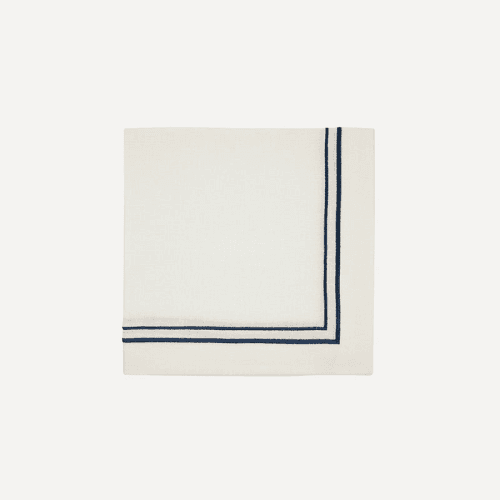 Image showing the Sophie Classic Two Cord Napkin, 50cm, Midnight Blue product.