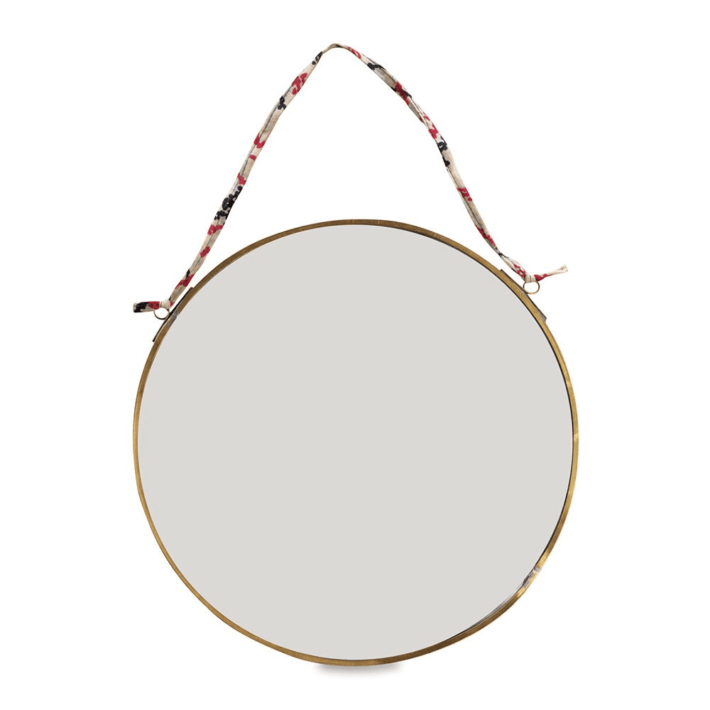 Kiko Round Mirror, D26.5cm, Antique Brass