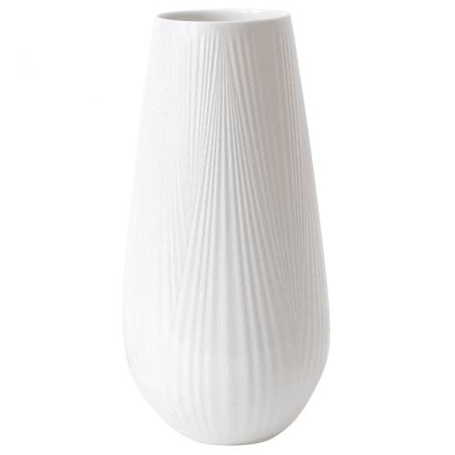 Image showing the White Folia Tall vase, 30cm product.