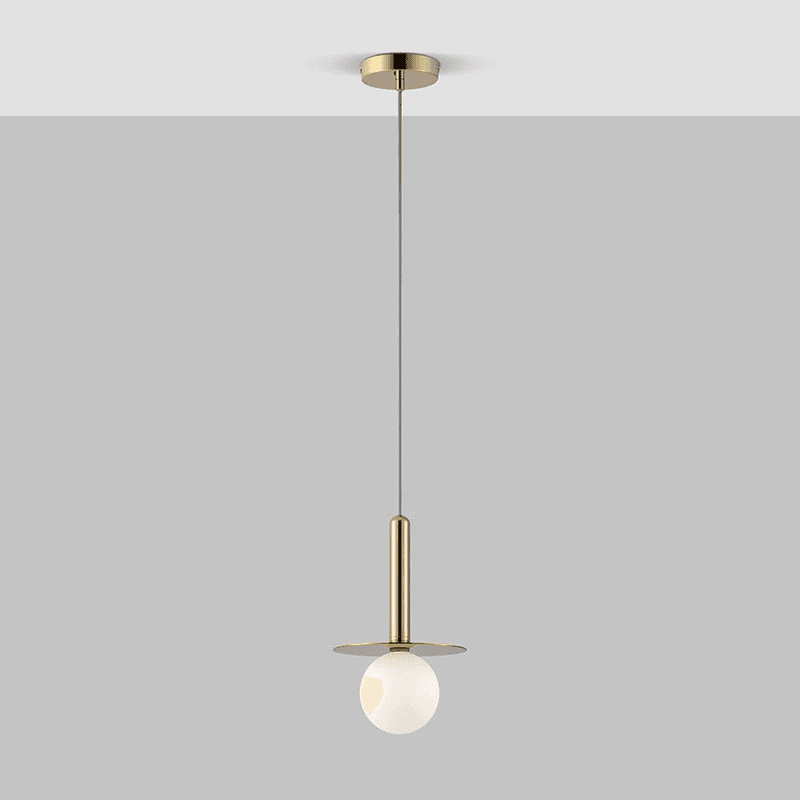 Disk Pendant Light, H206cm, Brass