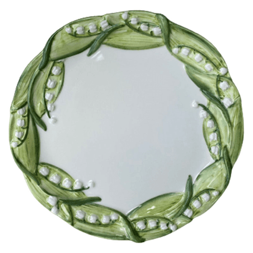 Image showing the Lily Of The Valley Salad Plate, D21cm, Green product.