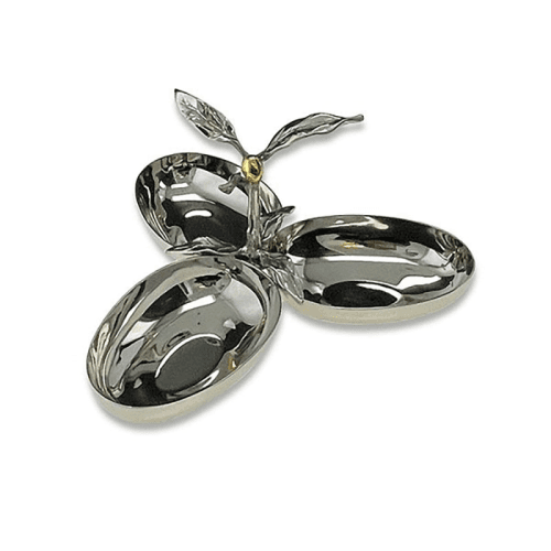 Image showing the Olive Three Section Server, H13 x W22 x D22cm, Silver product.