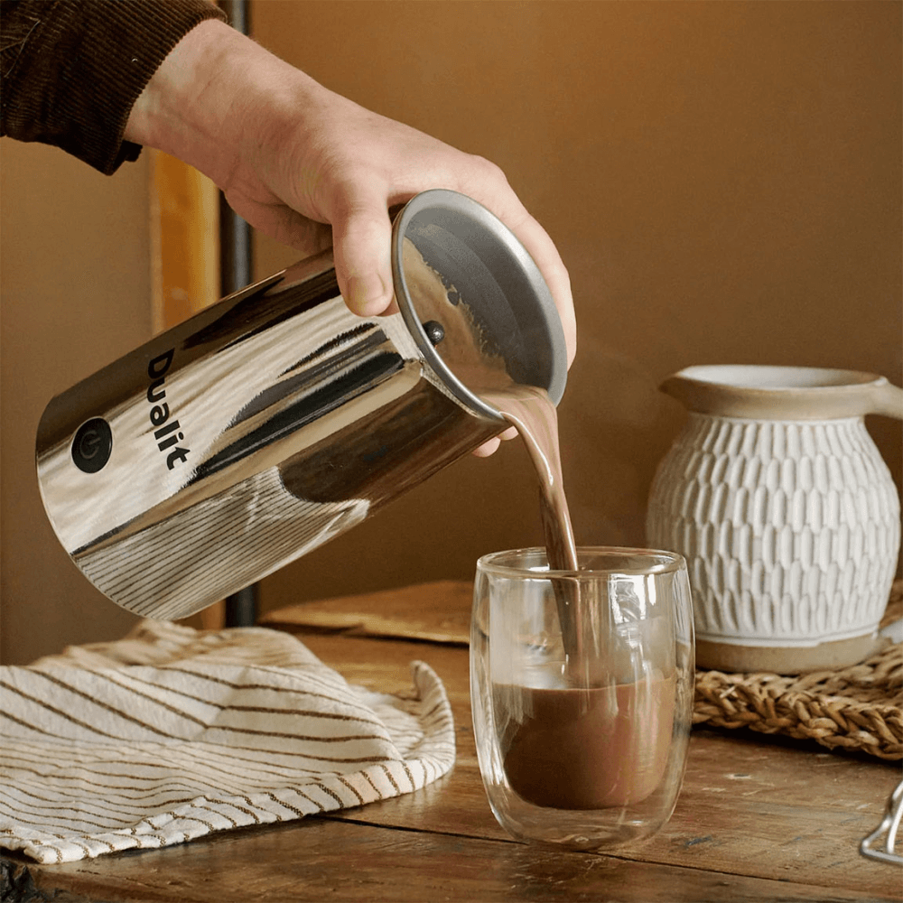 Handheld Milk Frother, Chrome