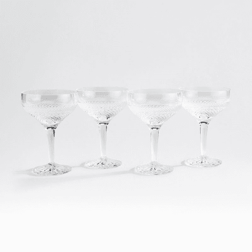 Image showing the Huxley Set of 4 Coupe Glasses, 180ml, Clear product.