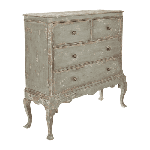 Image showing the Hopkirk Chest of drawers, W102 x D37 x H101cm, distressed blue product.