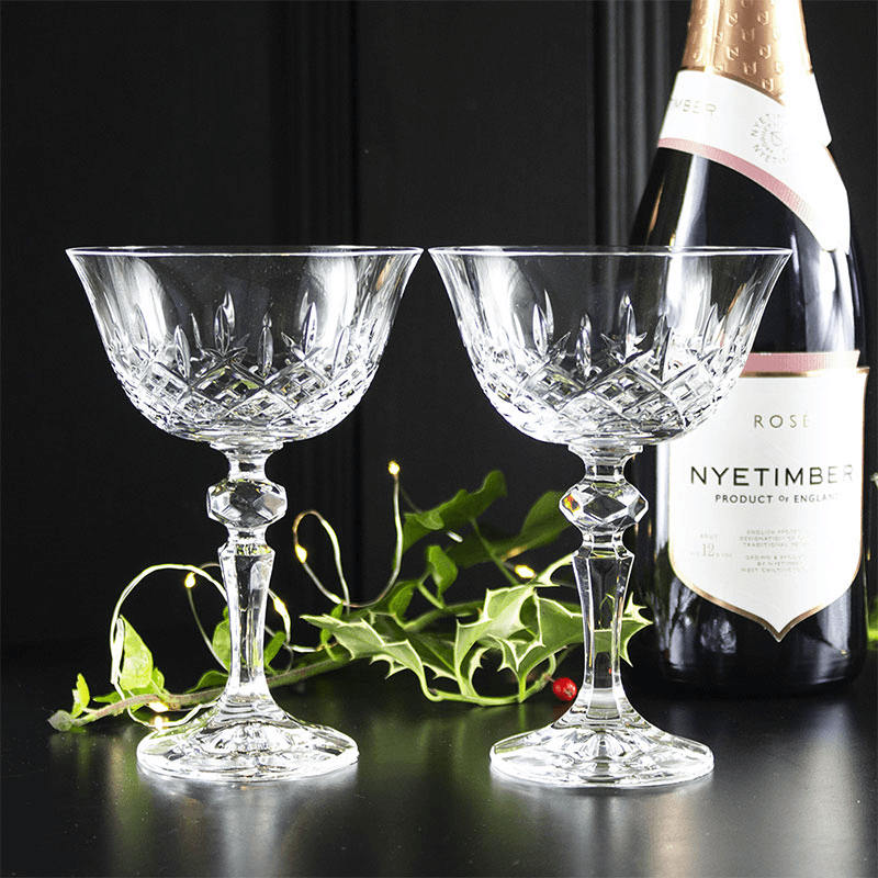 London Set of 2 Champagne Coupes, 180ml, Clear