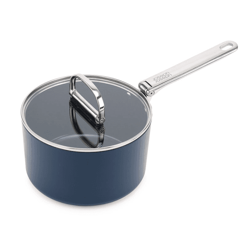 Image showing the Space Folding Saucepan & Lid, 19cm, Midnight Blue product.