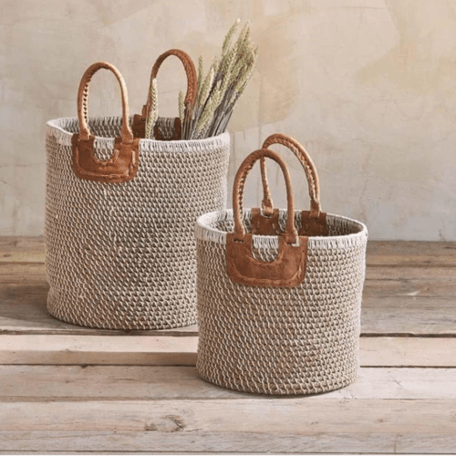 Image showing the Indra Coil Basket, H31 x D31cm, Natural product.