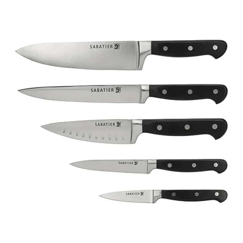 Edgekeeper Knife block with 5 knives, Wood