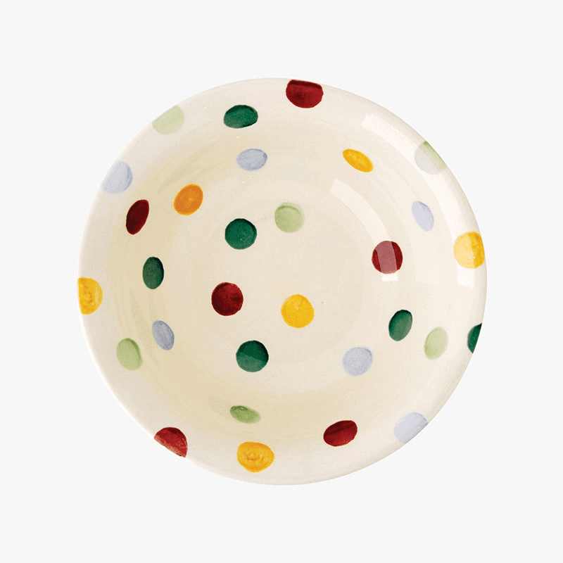 Polka Dot Cereal Bowl, D16.5cm, Cream