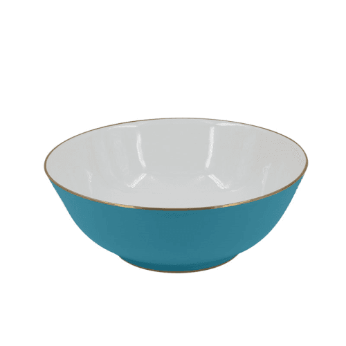 Image showing the Sous Le Soleil Open Vegetable Dish, W9 x L25cm, Matt Gold Classic Turquoise product.