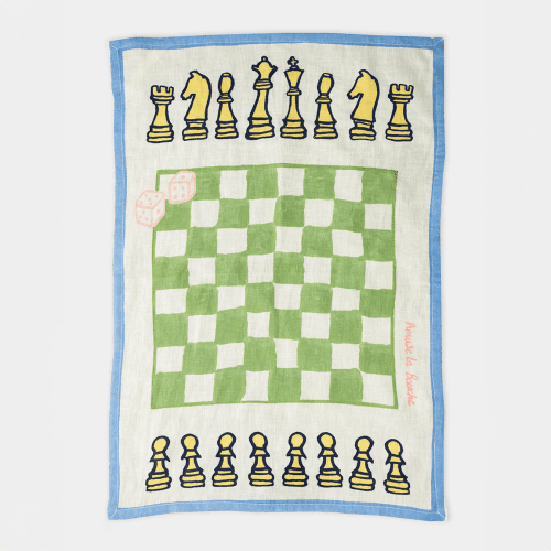 Image showing the Tea Towel, Verde Chess product.