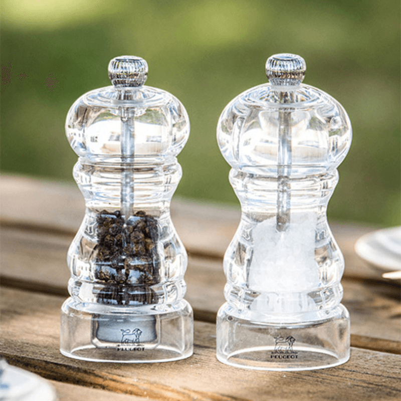 Nancy Duo Pepper Mill & Salt Mill Set, 12cm, Clear Acrylic