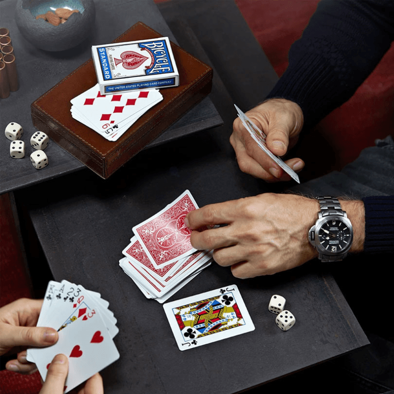 Leather Card and Dice Set