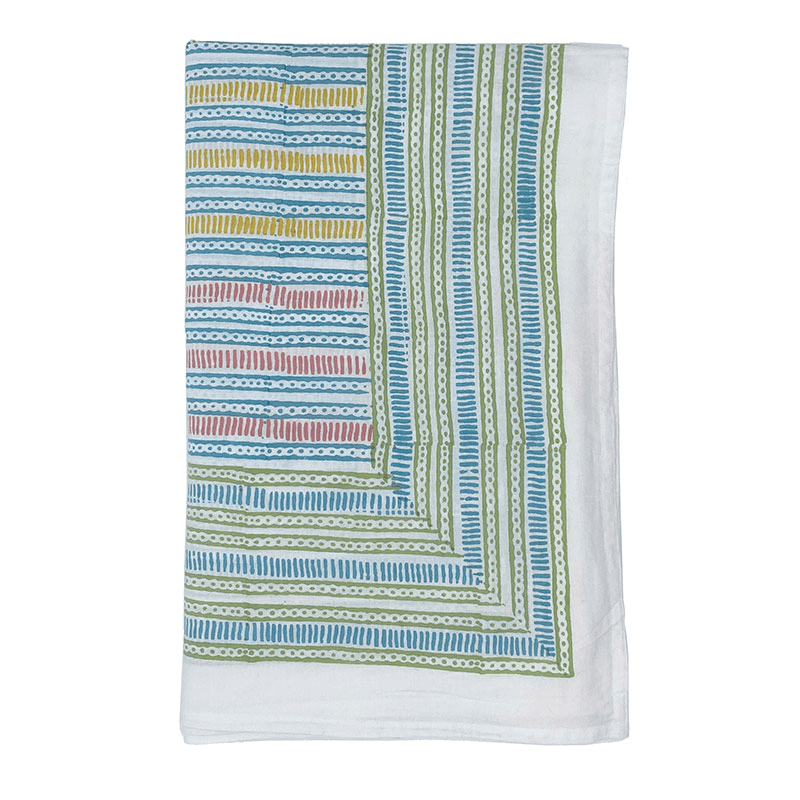 Lines & Dots Tablecloth, 180 x 225cm, Mutli