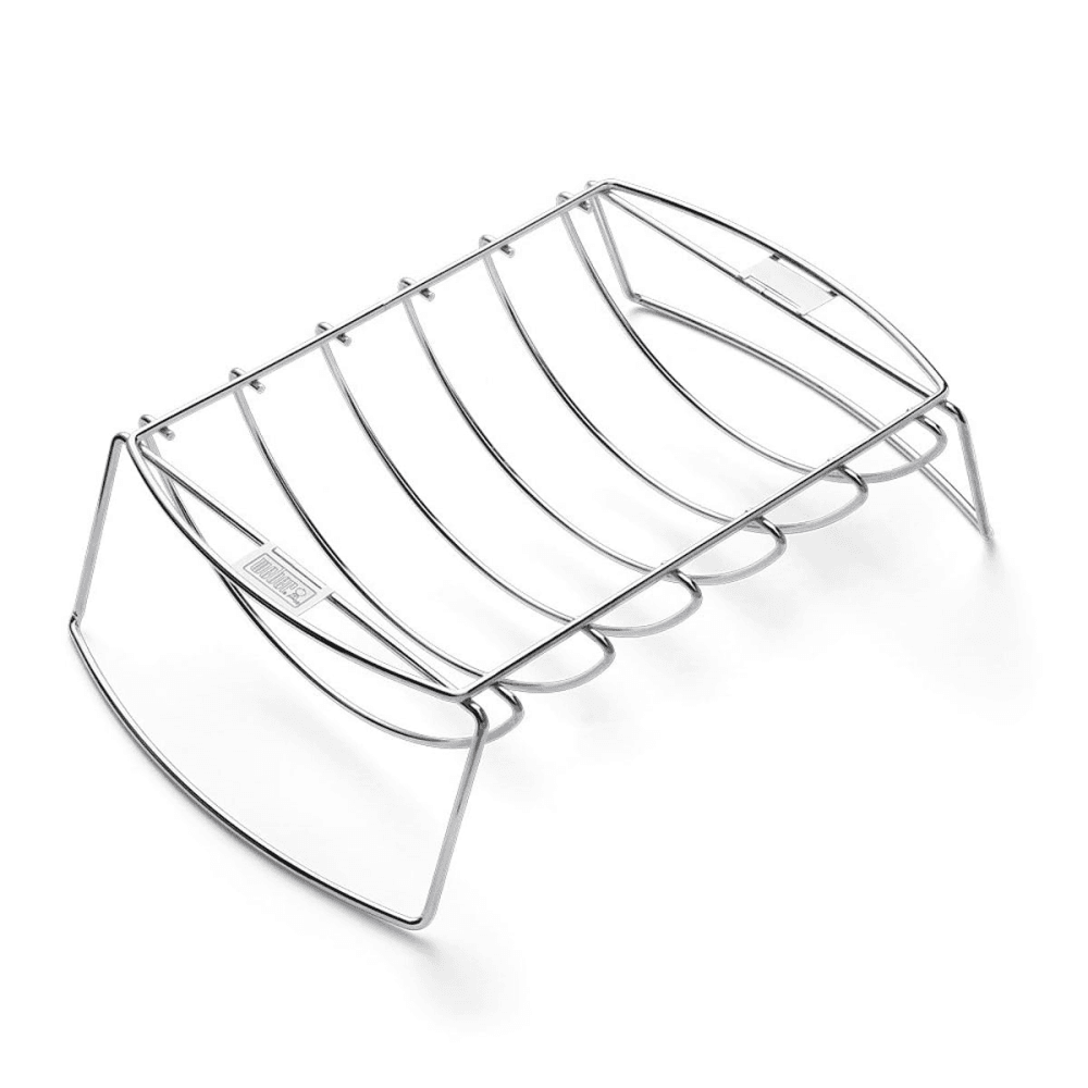 Rib rack and roast holder, Silver