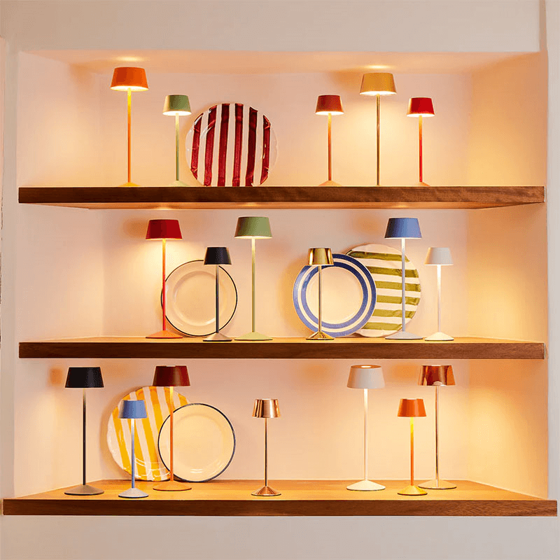 Scoon Rechargable Lamp, H32cm, Gloss Brass