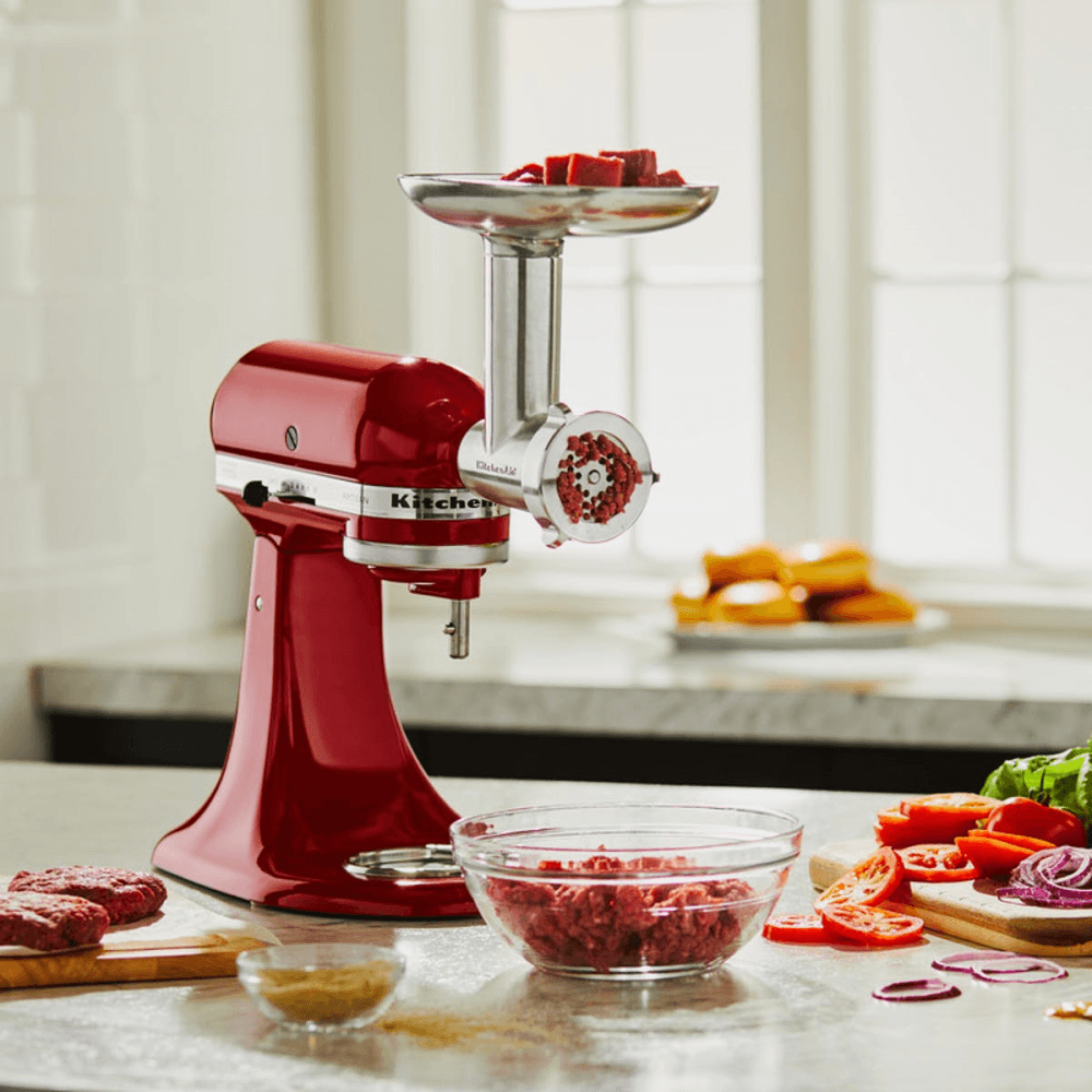Food grinder attachment, Metal