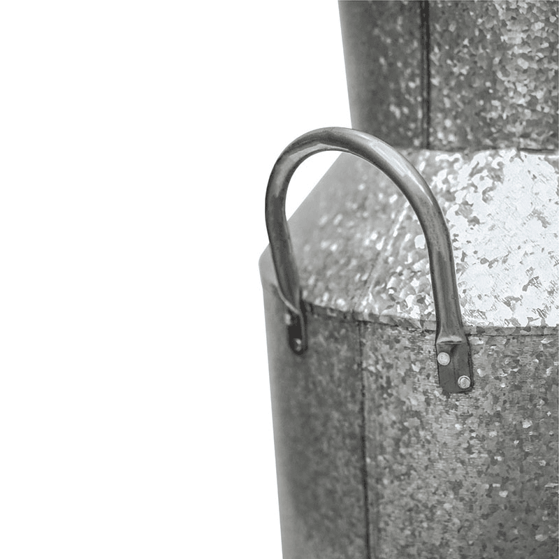 Galvanised Milk Churn, H43cm x D33cm, Silver